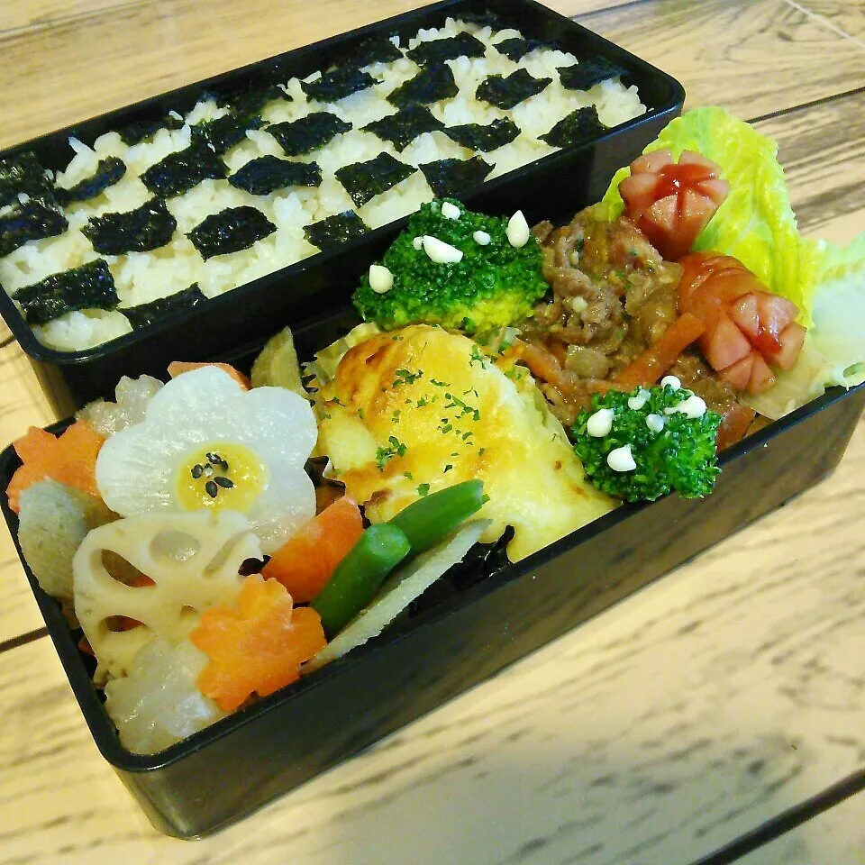 Snapdishの料理写真:旦那の夜勤のお弁当！|ぷーはるひゅうさん