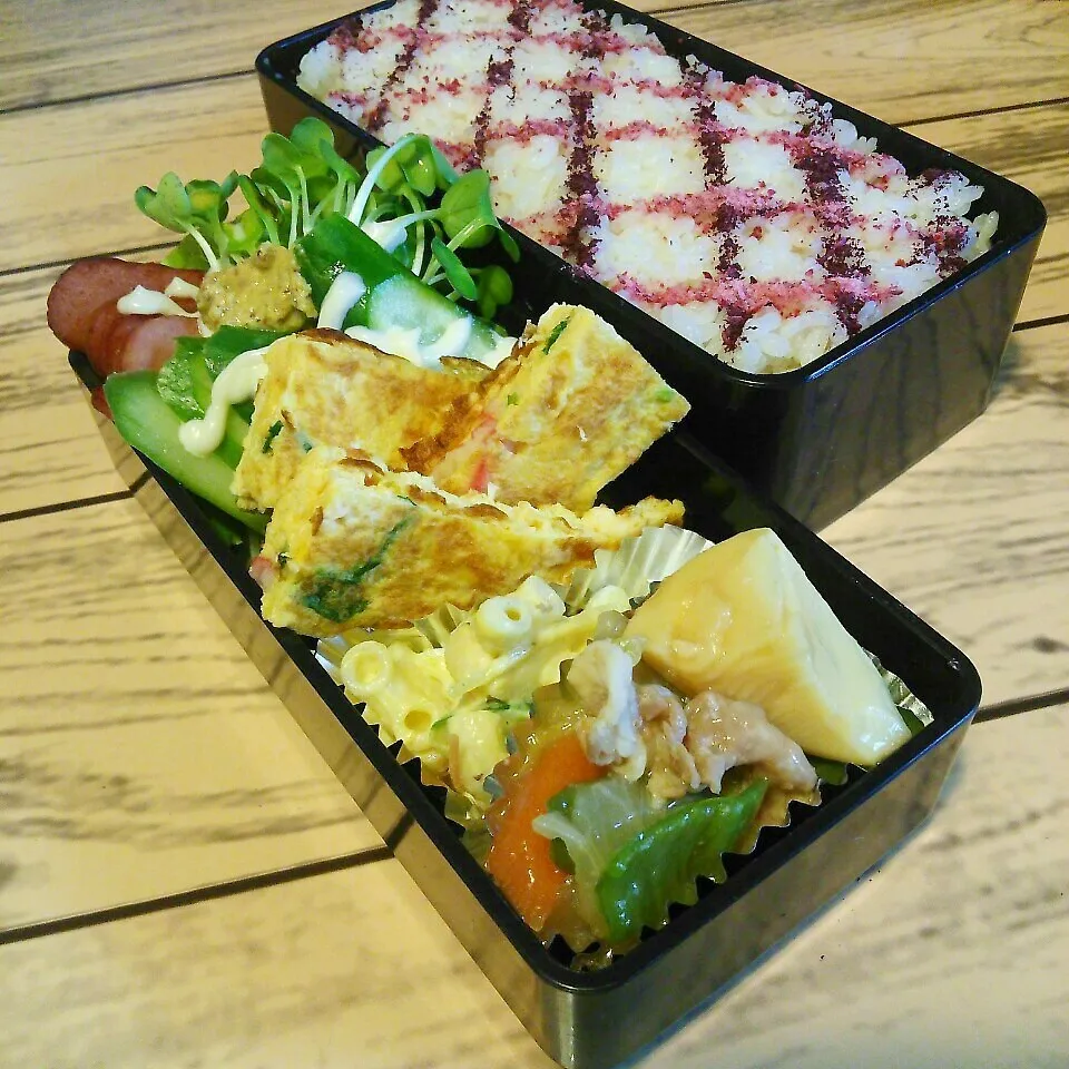 Snapdishの料理写真:旦那の夜勤のお弁当！|ぷーはるひゅうさん