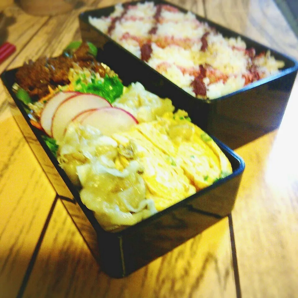 Snapdishの料理写真:旦那さんのお弁当♪|ぷーはるひゅうさん