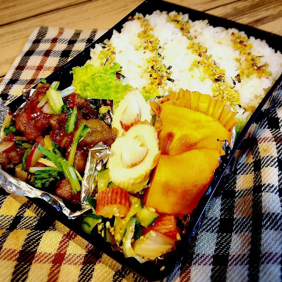 今日の旦那さんの夜勤のお弁当♪|ぷーはるひゅうさん