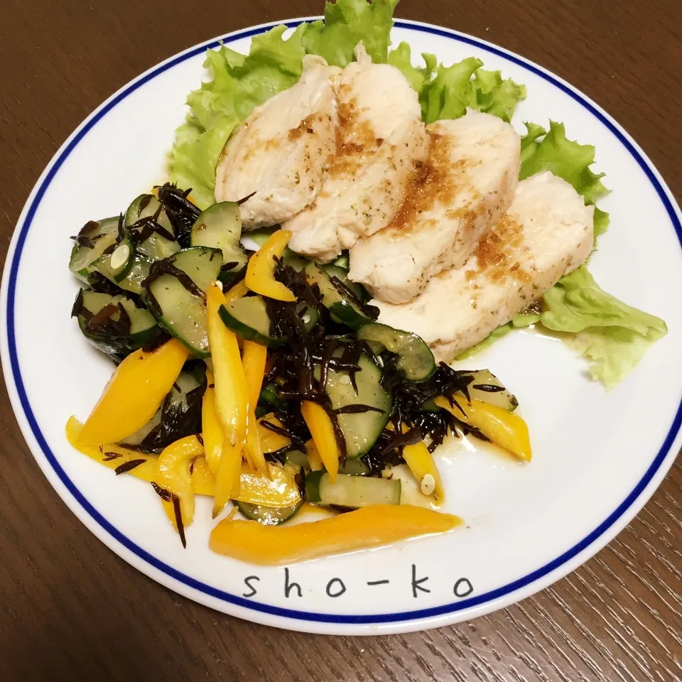 ハーブ蒸し鶏と野菜とひじきのサッパリ漬け|sho-koさん