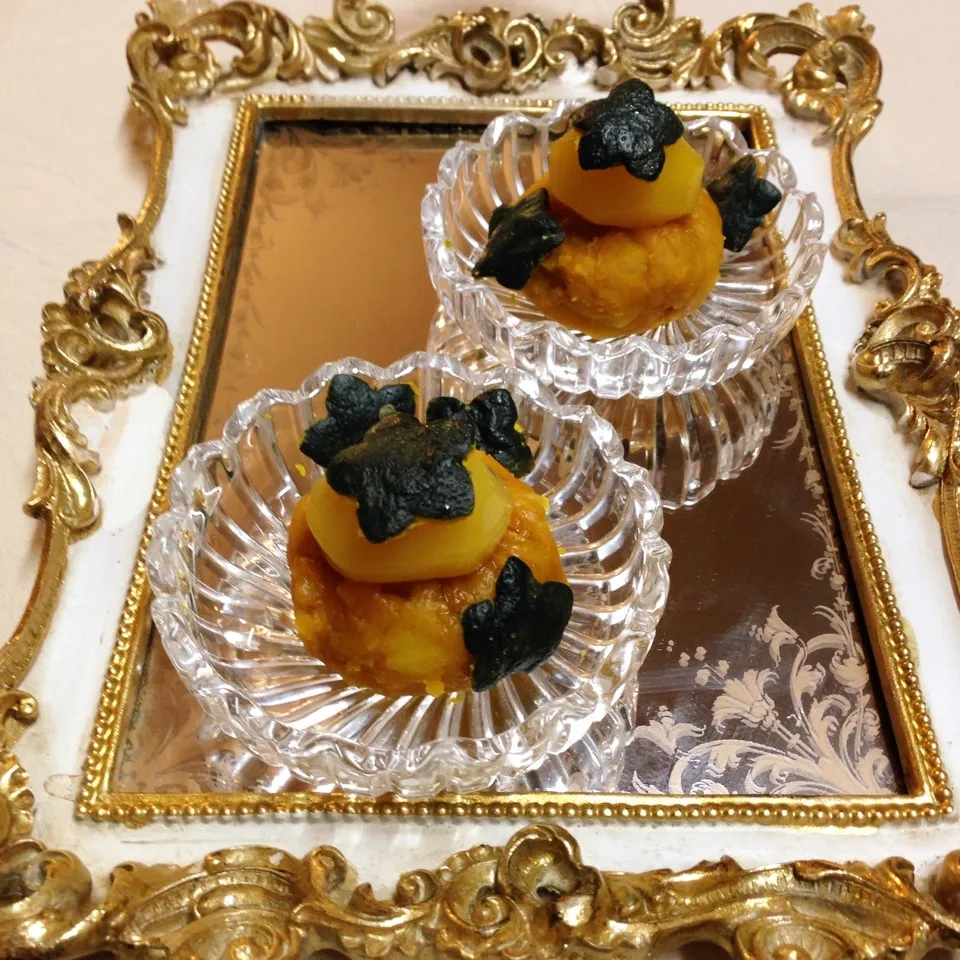 Snapdishの料理写真:☆パンプキン金団＊栗甘露乗せ☆|henryさん