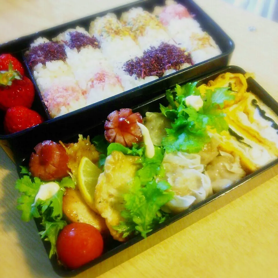 旦那さんの夜勤のお弁当！|ぷーはるひゅうさん