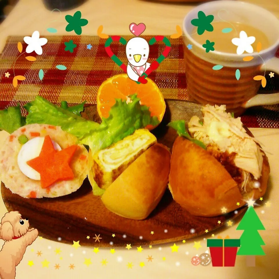 クリスマスの朝ごはん！(^^)/|ぷーはるひゅうさん