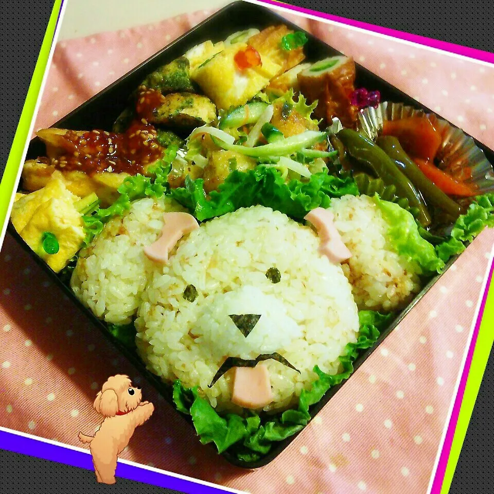 Snapdishの料理写真:うちのぷーちゃん！弁当！|ぷーはるひゅうさん