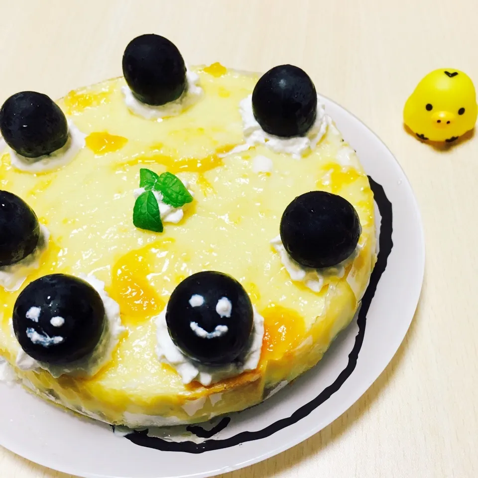 自分の誕生日に、Mizukiさんの簡単カルピスチーズケーキ♡|kewpieさん