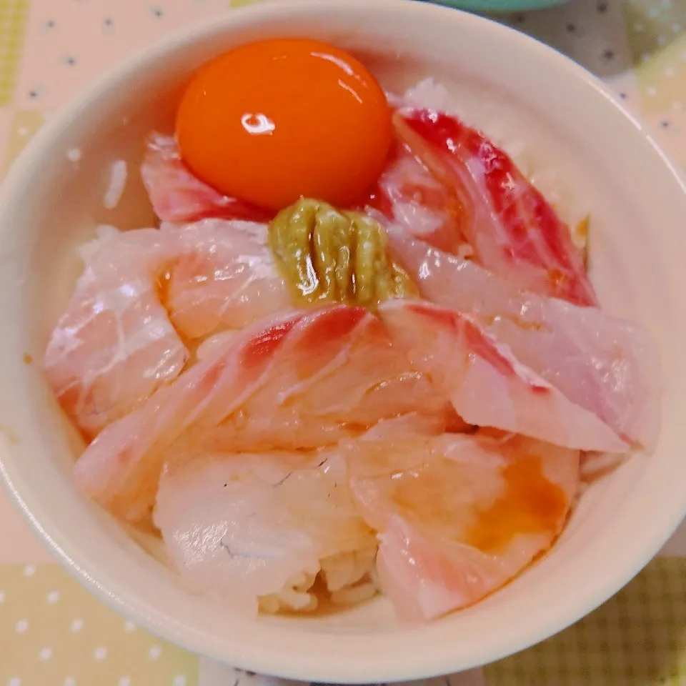 鯛刺しごはん|ぽよさん