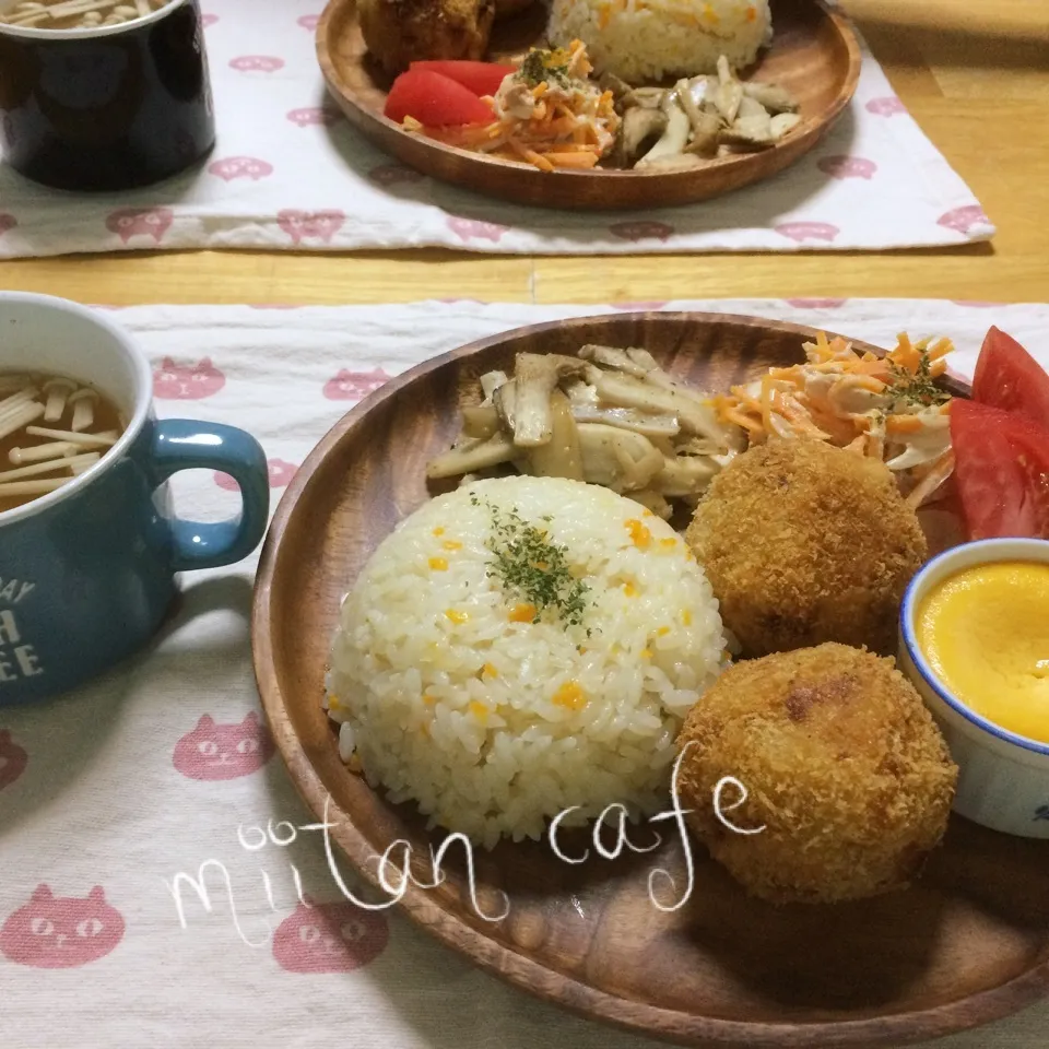 Snapdishの料理写真:かぼちゃのワンプレート|みぃたんさん