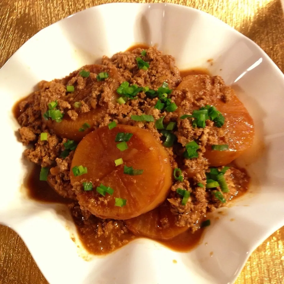 ♪大根の八丁味噌煮＊そぼろ餡掛け♪|henryさん