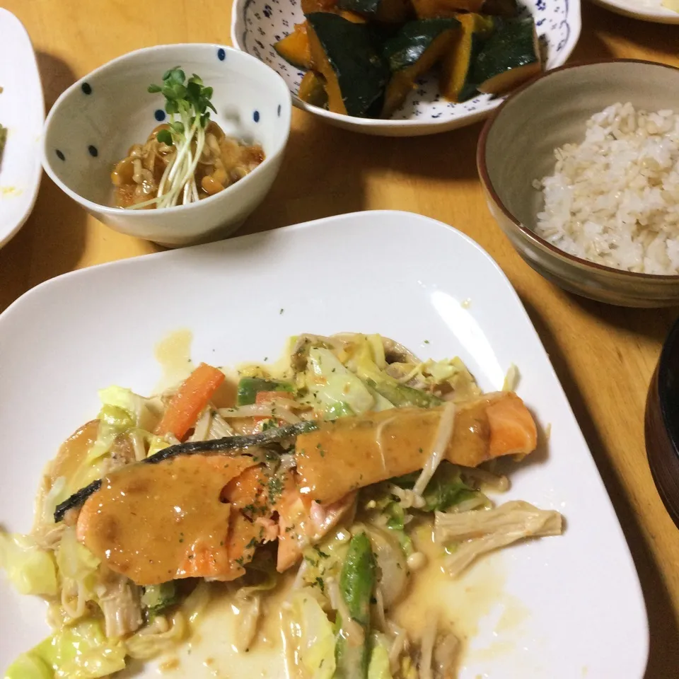 鮭のちゃんちゃん焼き|みぃたんさん