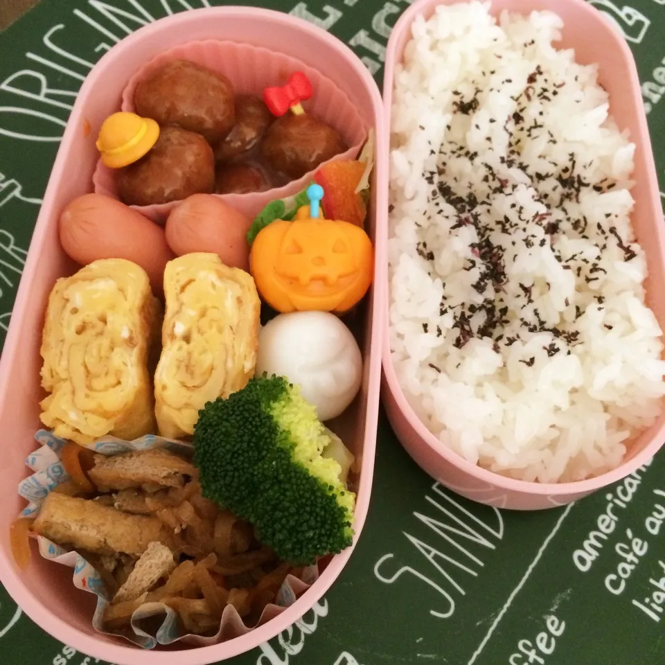 Snapdishの料理写真:10月31日娘のお弁当|みぃたんさん