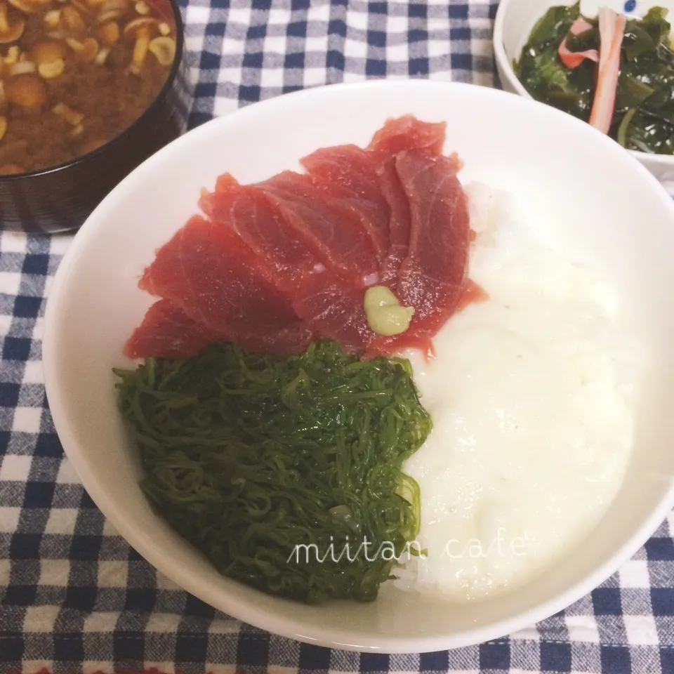 マグロ丼の夕飯|みぃたんさん