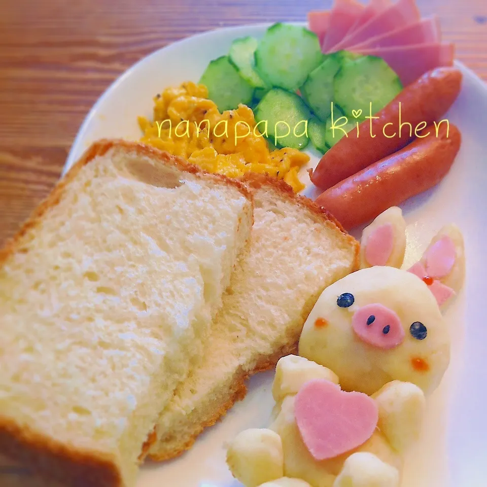 えっちゃんぶたうさぎでモーニング♡|nanapapa kitchenさん