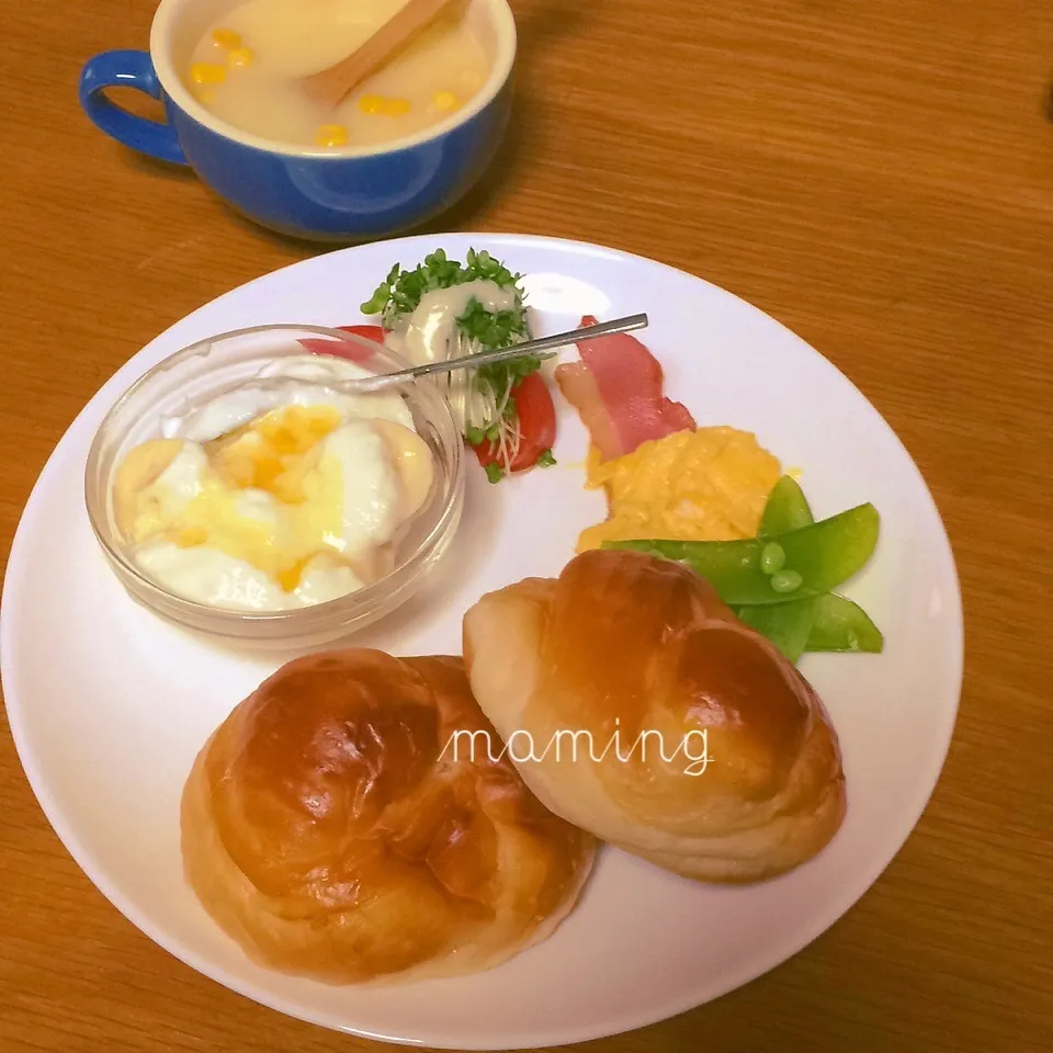 Snapdishの料理写真:本日の朝食|みぃたんさん