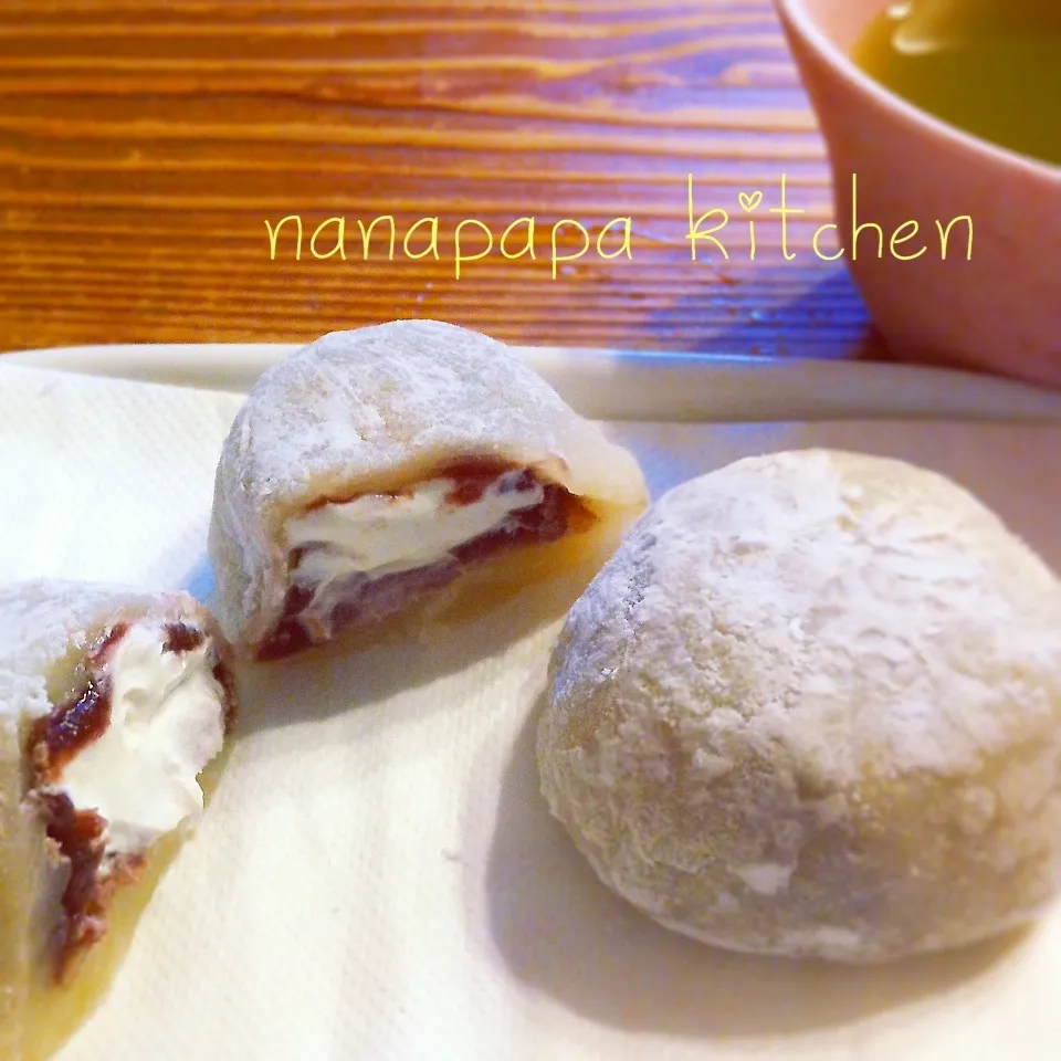 Snapdishの料理写真:生クリーム大福♡|nanapapa kitchenさん