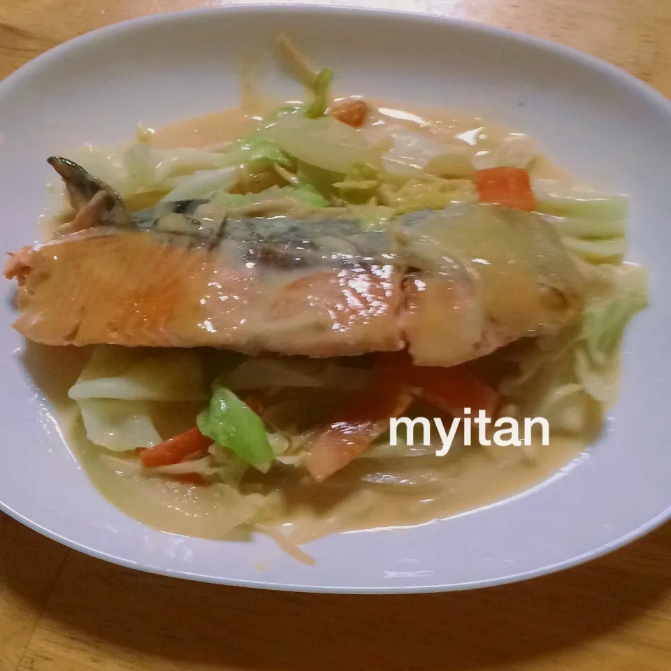 秋鮭のちゃんちゃん焼き|みぃたんさん