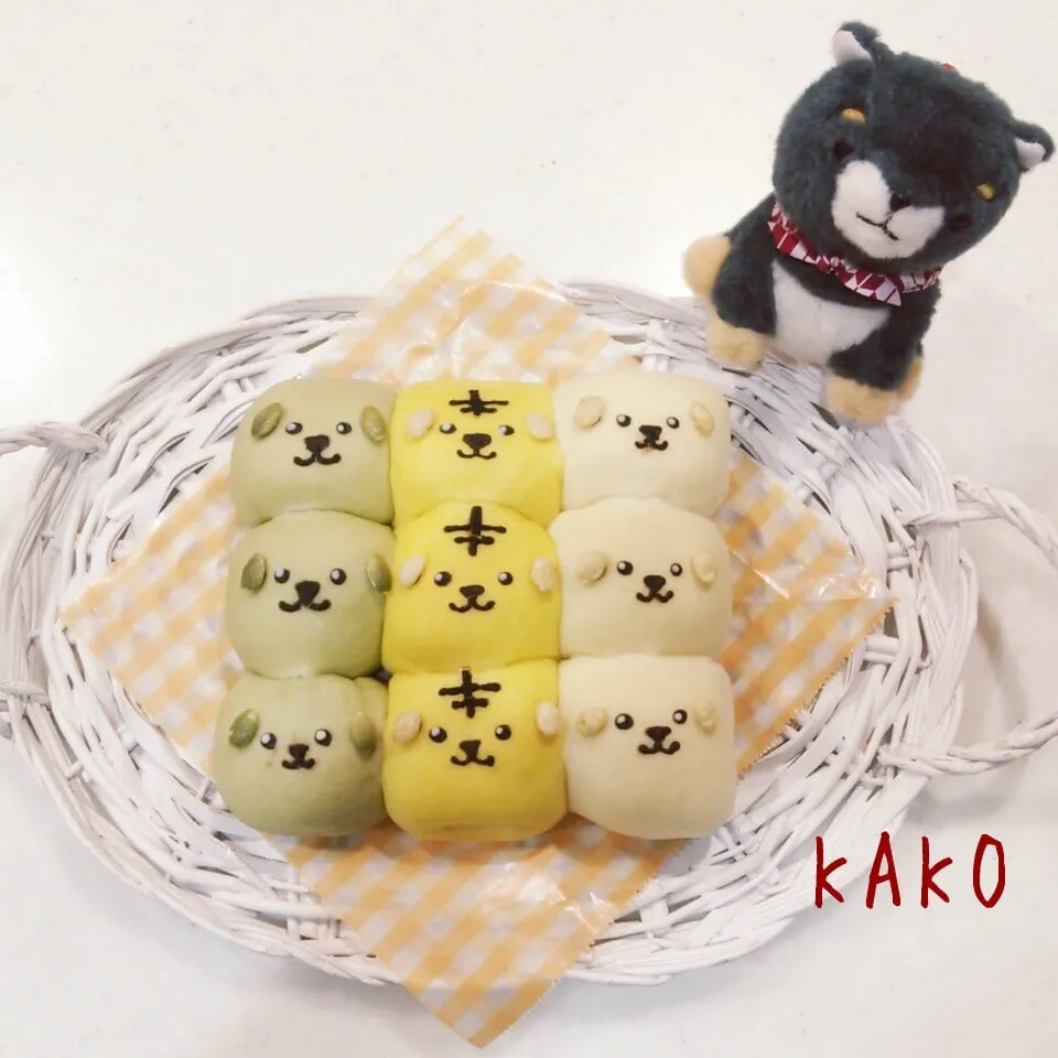 枝豆しば＆虎豆しば＆白大豆しばのちぎりパン|KAKOさん