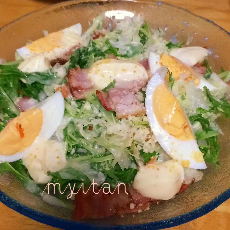 水菜のシーザーサラダ|みぃたんさん