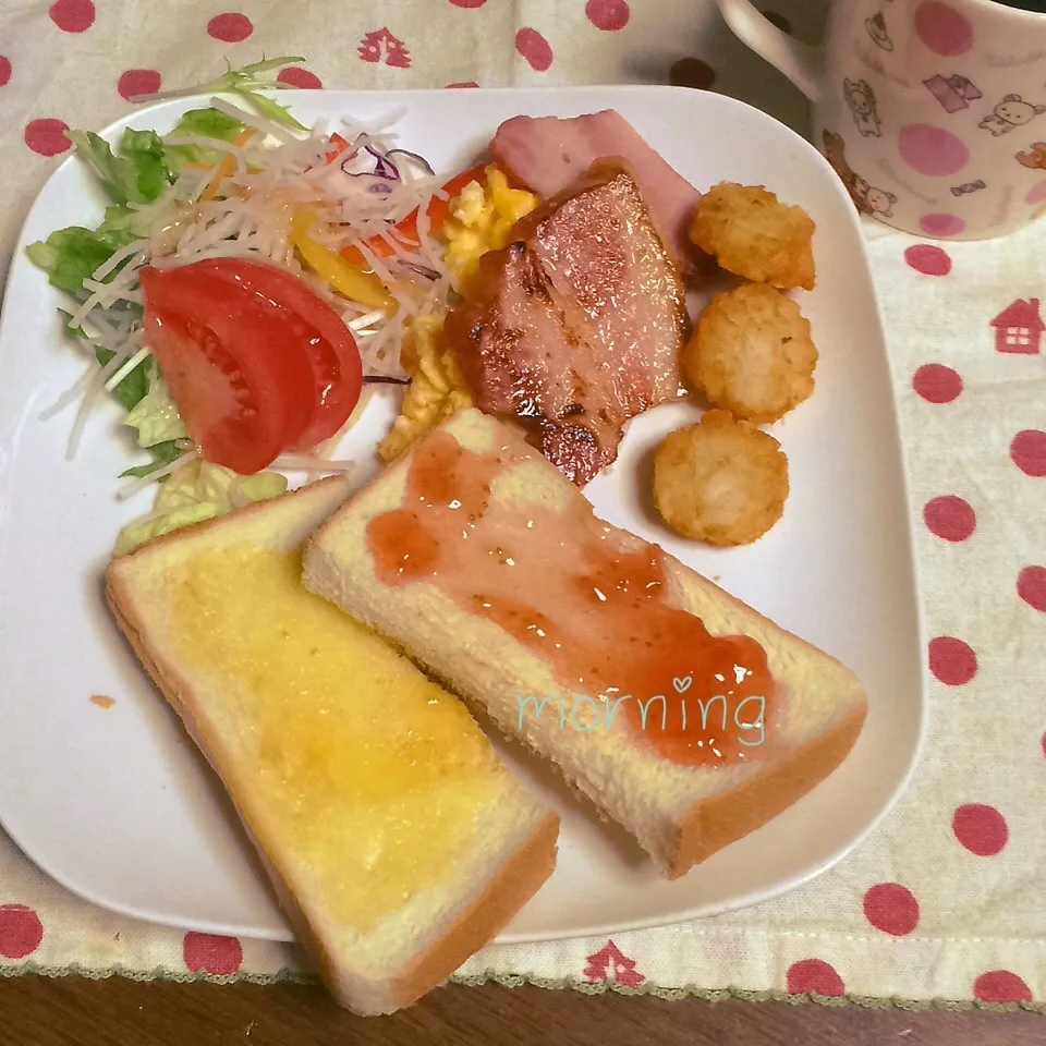 Snapdishの料理写真:1月21日朝ごはん|みぃたんさん