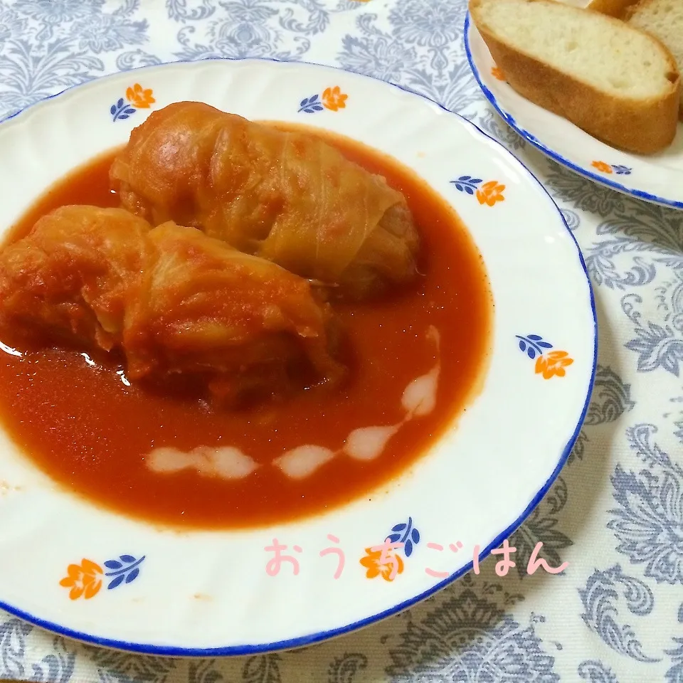 Snapdishの料理写真:トマトのロールキャベツ|みぃたんさん