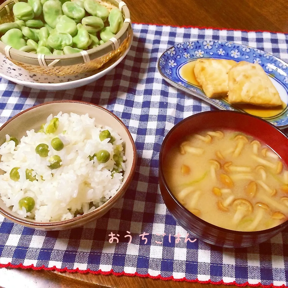 豆ずくしの晩ご飯|みぃたんさん