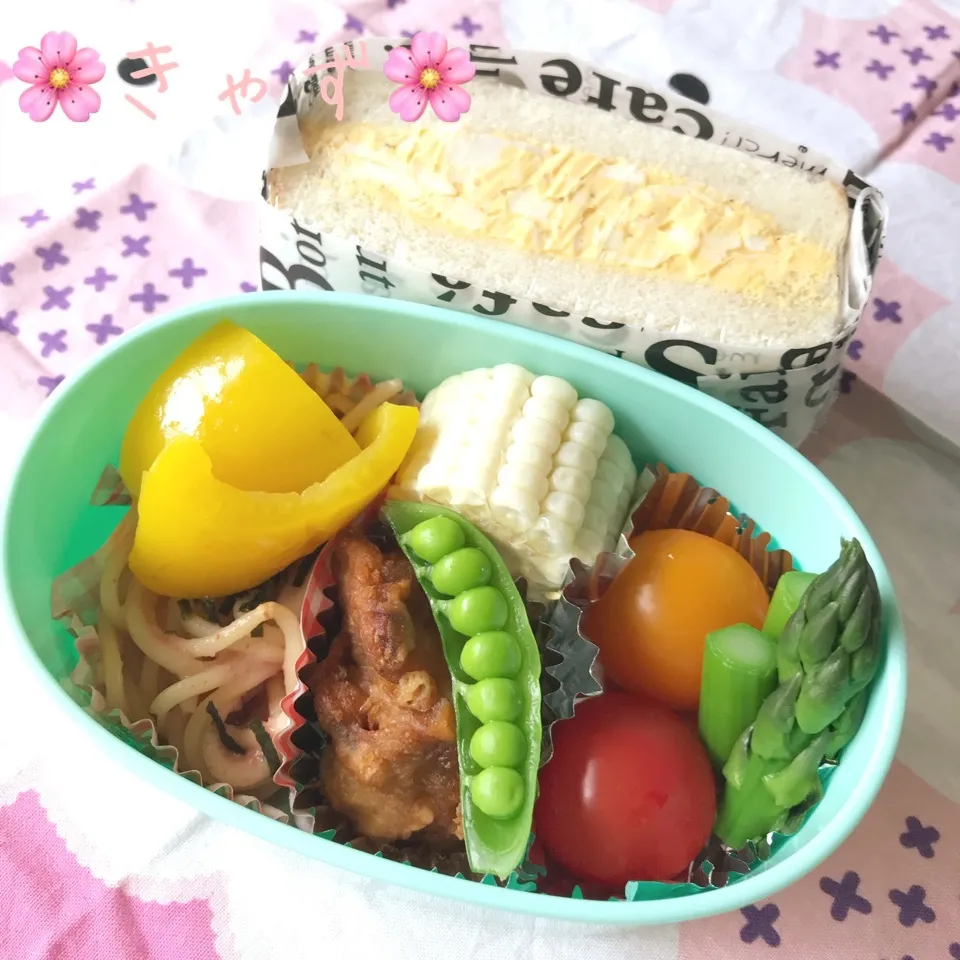 6／13 娘のお弁当🍱玉子サンド|きゃずさん