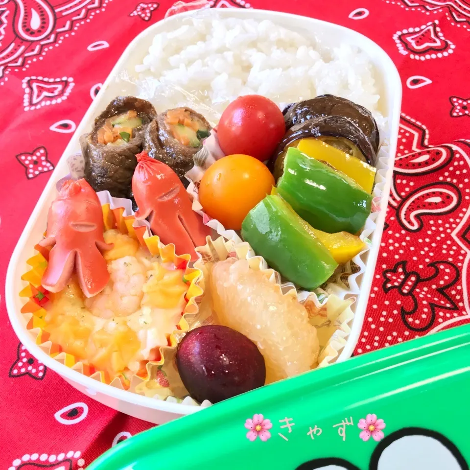 6／8 娘のお弁当🍱牛肉巻き巻き|きゃずさん