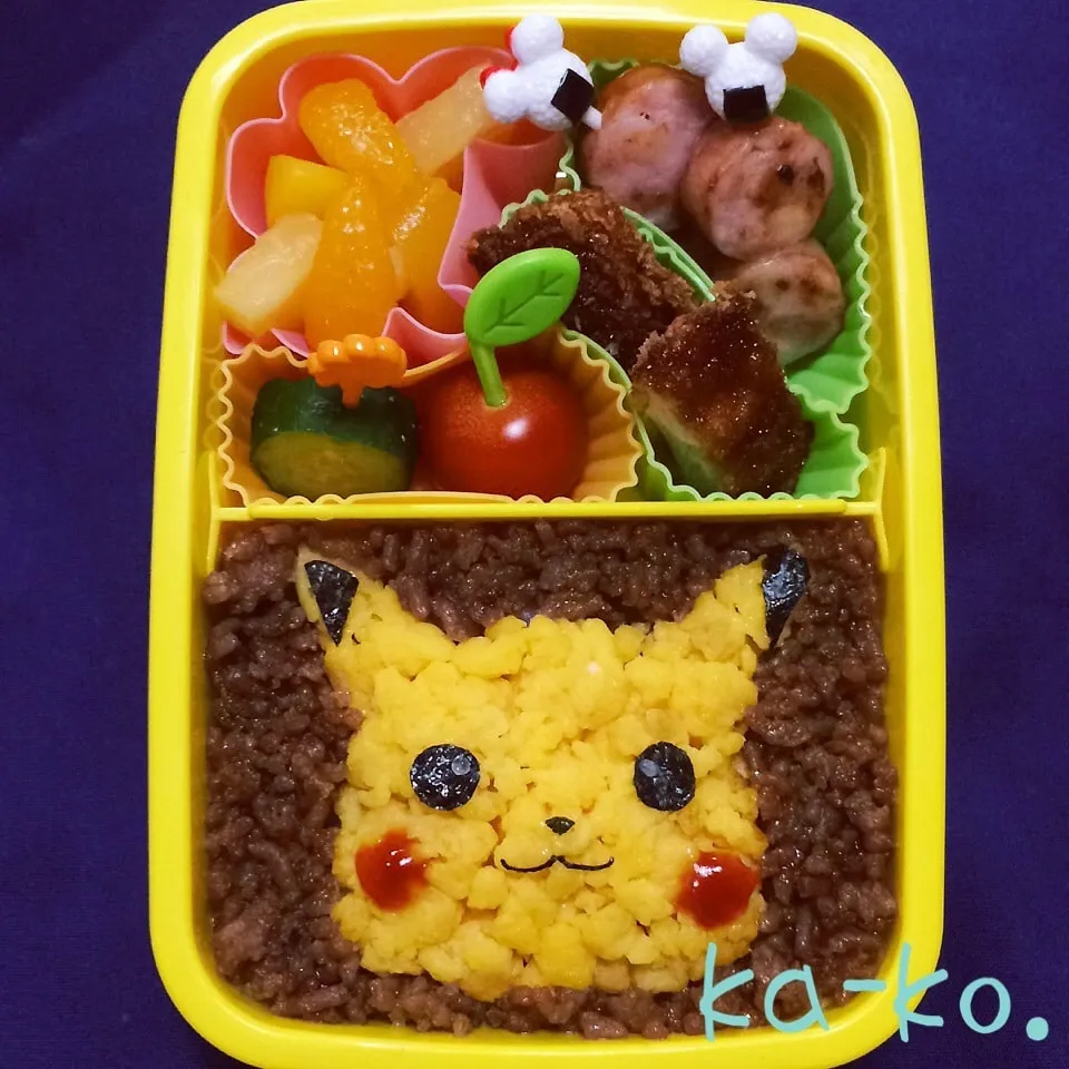 そぼろでピカチュウ弁当☆|kaaco☆さん