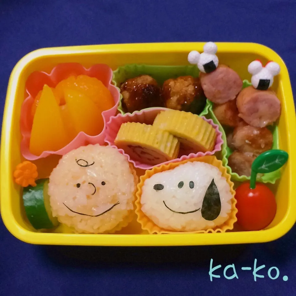 スヌーピーの仲良し弁当♡|kaaco☆さん