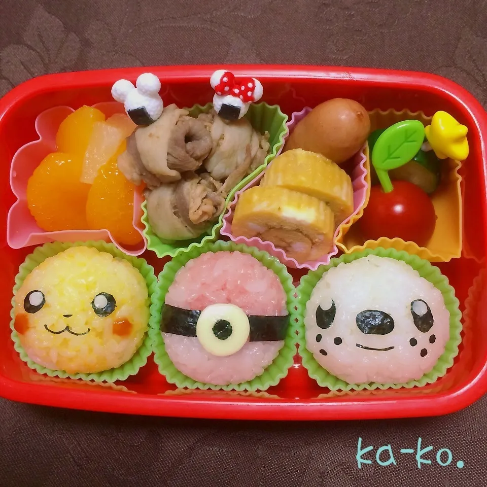 マネっこ！まんまるポケモンおにぎり弁当♡|kaaco☆さん