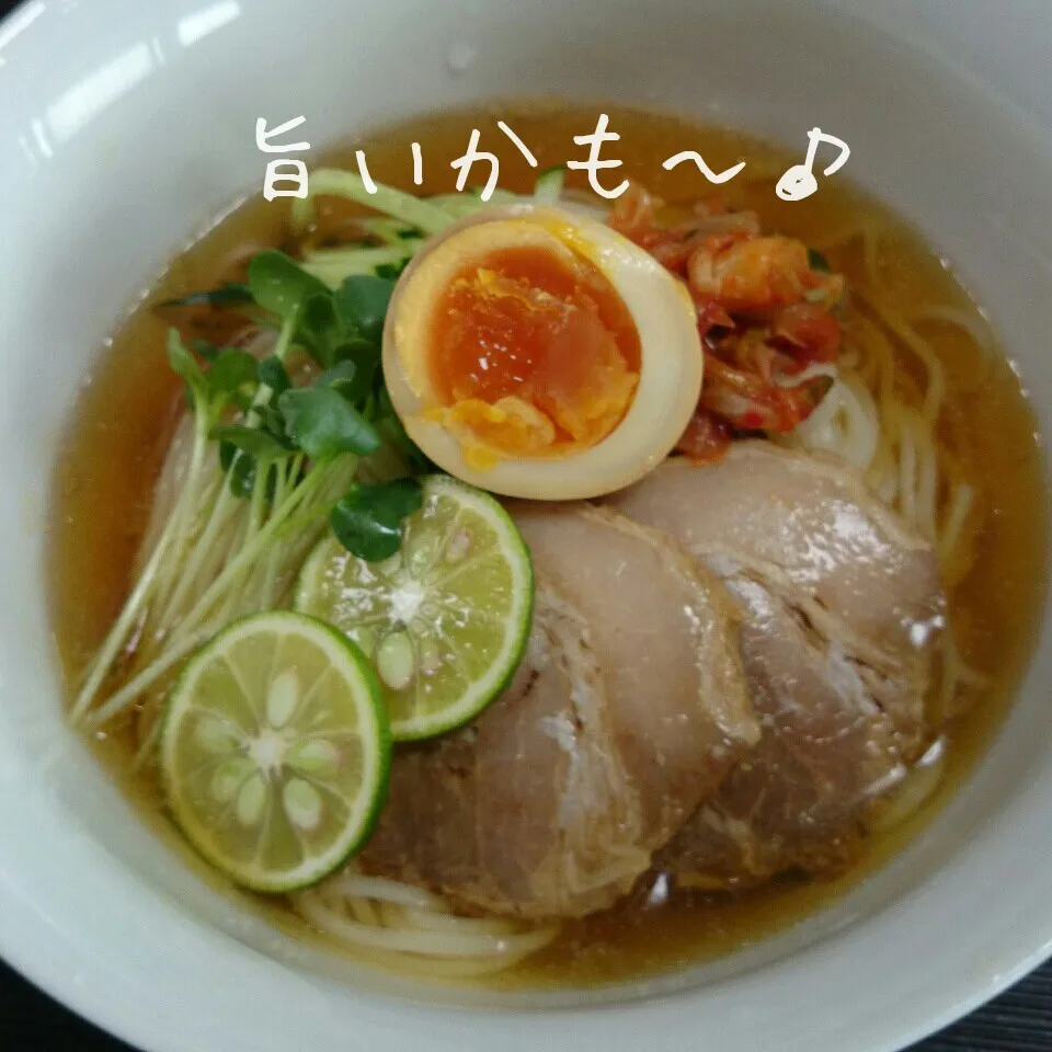 Snapdishの料理写真:韓国冷麺風冷や麦～♪|マイケルの料理さん