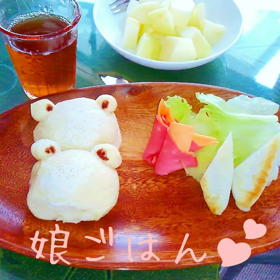 Snapdishの料理写真:ケロパンの朝ごはん　娘用|きゃずさん