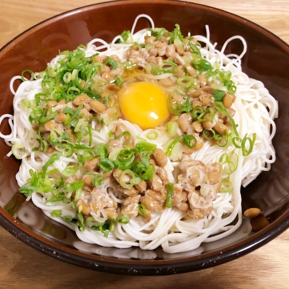 納豆そうめん|まぁたんさん