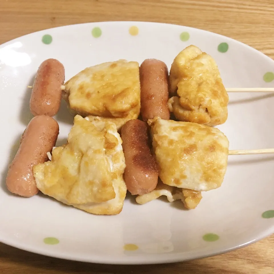 Snapdishの料理写真:唐揚げウィンナー串|まぁたんさん