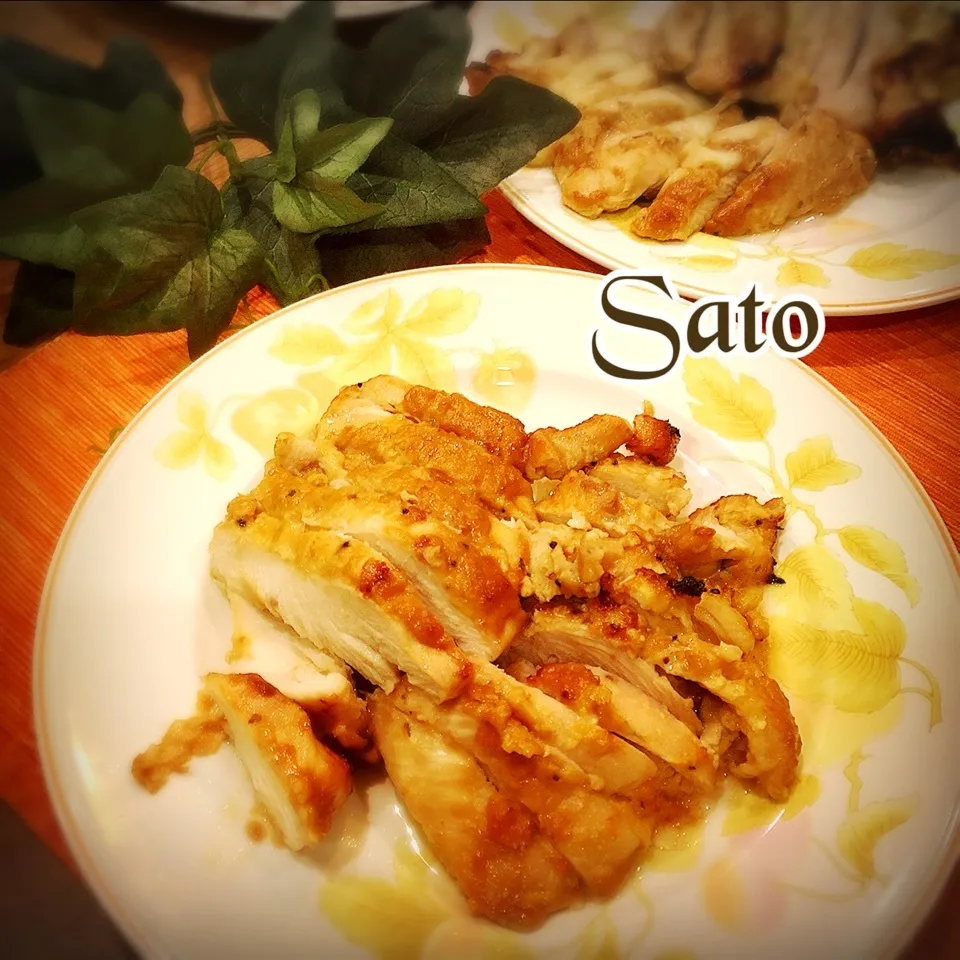 香ばし鶏胸肉no味噌マヨ❤︎チー焼き|Satoさん