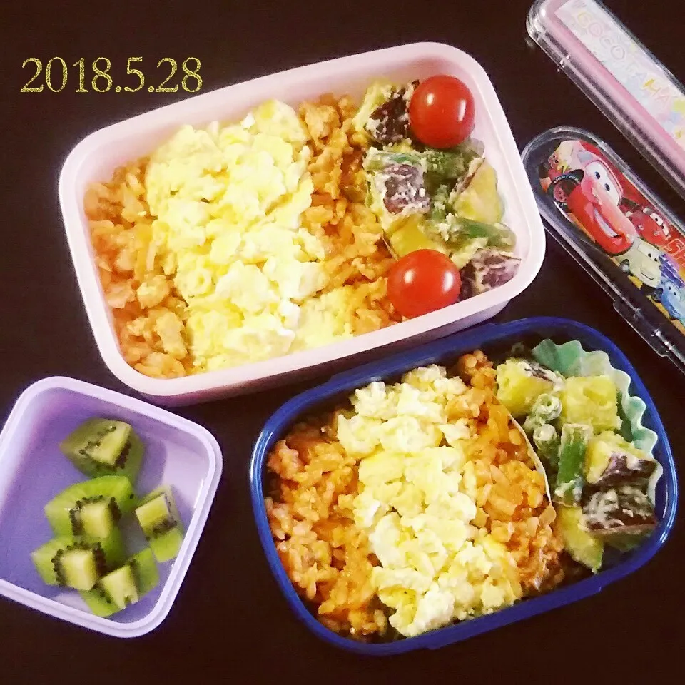 Snapdishの料理写真:5歳と2歳のお弁当|✳ku✳さん