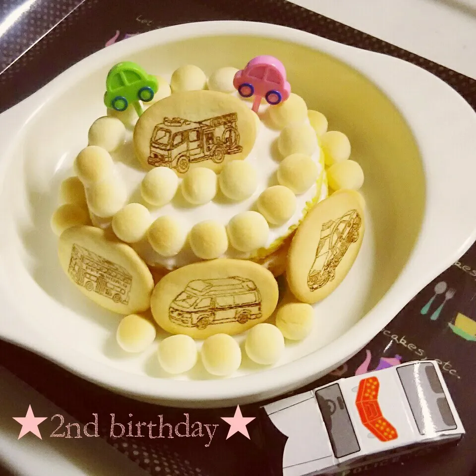 2歳 お誕生日ケーキ|✳ku✳さん