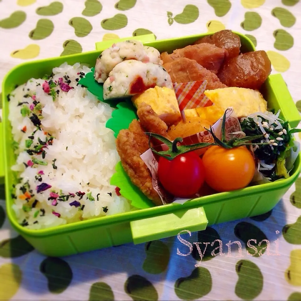 Snapdishの料理写真:高1息子くん弁当 （‐＾▽＾‐）〈129〉|香菜さん