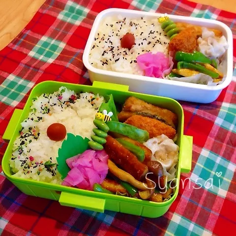 Snapdishの料理写真:高1息子くん&私も！お弁当 ( ´ ▽ ` )ﾉ 〈81〉|香菜さん