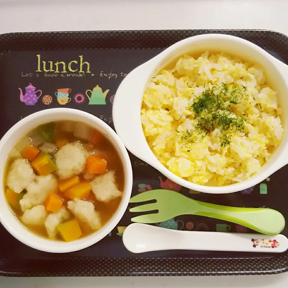 Snapdishの料理写真:1歳 昼ごはん|✳ku✳さん