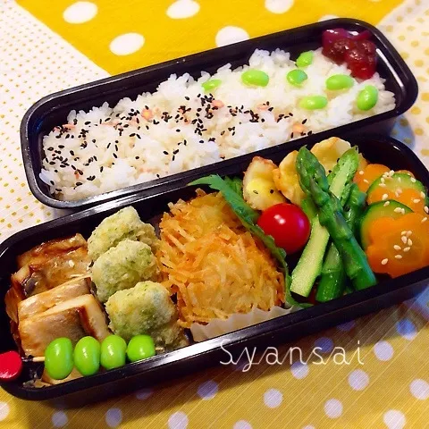 Snapdishの料理写真:高1息子くん弁当(*^o^*)☆彡 〈41〉|香菜さん