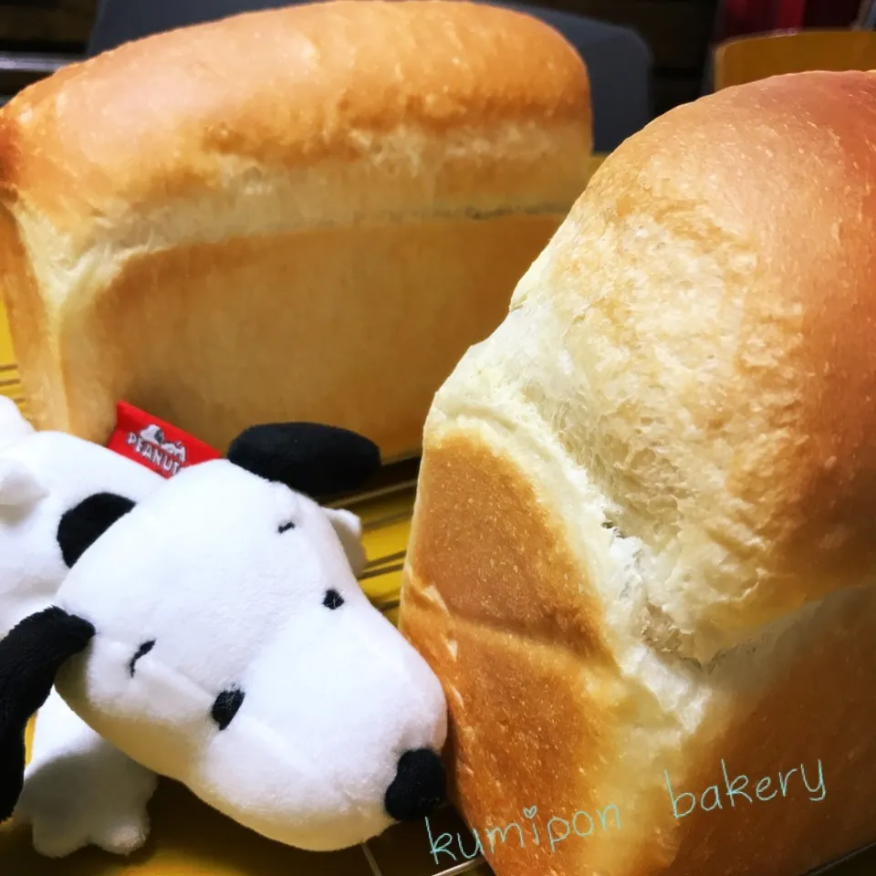 甘納豆食パン\( ˆωˆ )/ちょっと甘納豆すくなかった😭|くみぽんさん