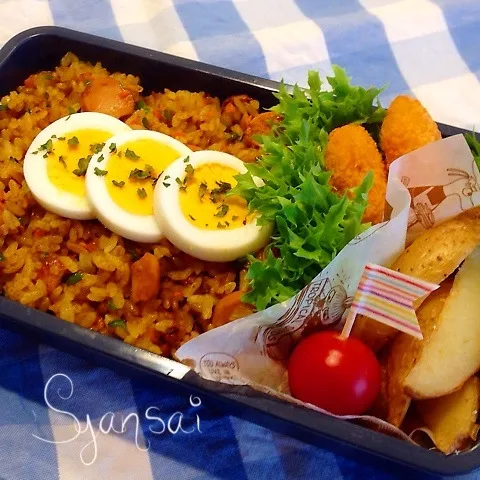 Snapdishの料理写真:高1息子くん弁当(*^ー^)ノ 〈7〉|香菜さん