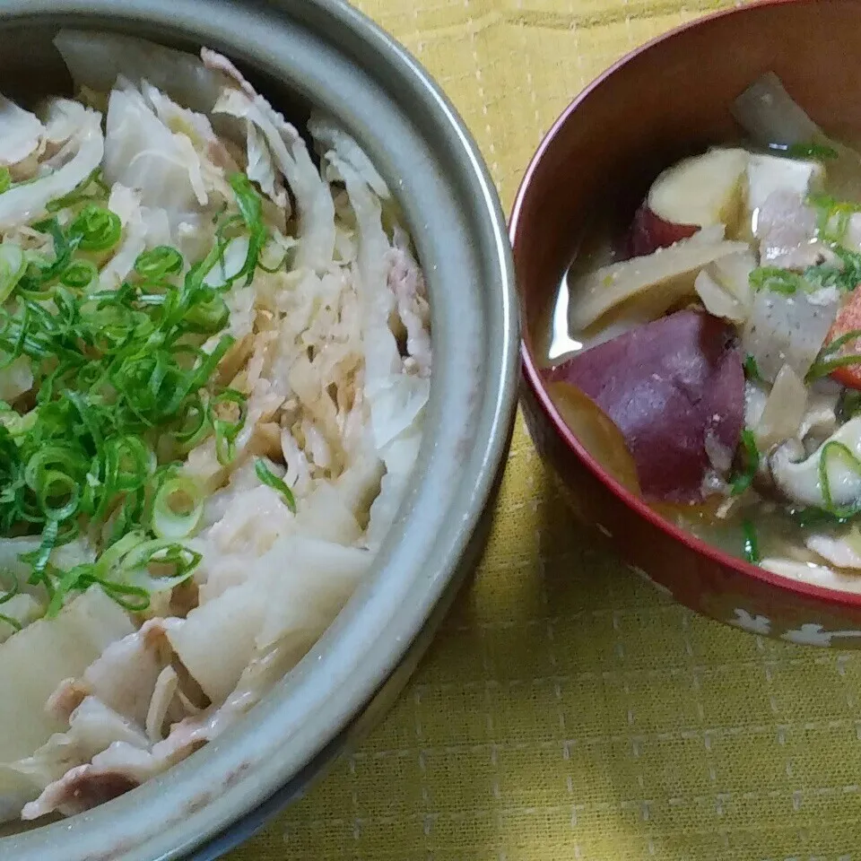 白菜と豚バラ、刻み生姜のミルフィユー🍀豚汁|くりんさん