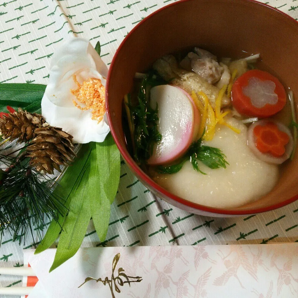 Snapdishの料理写真:二日目🎍すまし雑煮🍀|くりんさん