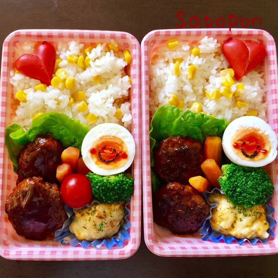 Snapdishの料理写真:ハンバーグ弁当♪|さとぽんさん