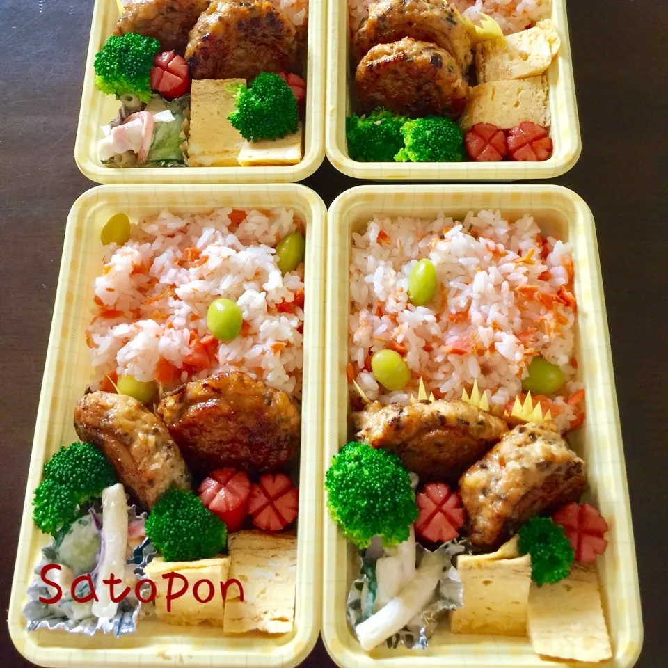 お弁当♡豆腐ハンバーグと鮭と銀杏のご飯|さとぽんさん