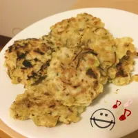 Snapdishの料理写真:塩昆布お好み焼き♡お子さんのおやつにも♡|にゃんᙏ̤̫⋆さん