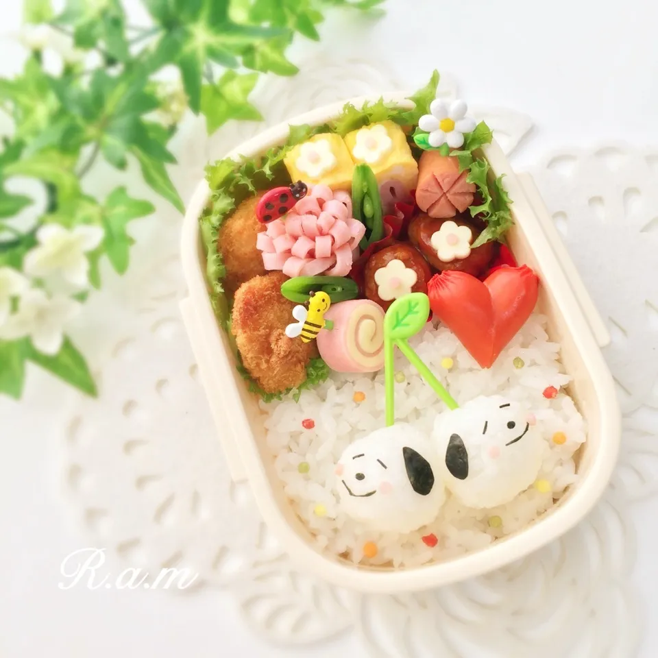 さくらんぼ🍒スヌーピー弁当|R.a.mさん