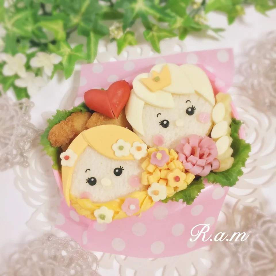 ラプンツェル&エルサ サンドイッチ弁当|R.a.mさん